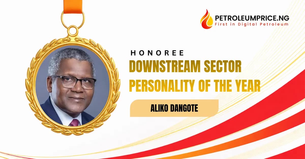 Aliko Dangote Wins Downstream Personality of the Year at 2025 Petroleum Prize