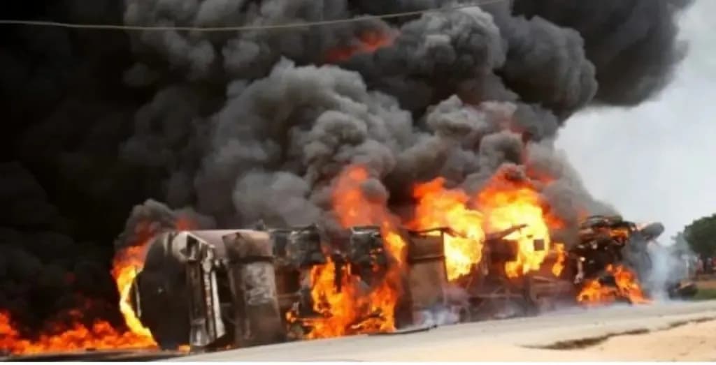 Fire Erupts on Ibadan Expressway After Tanker Accident